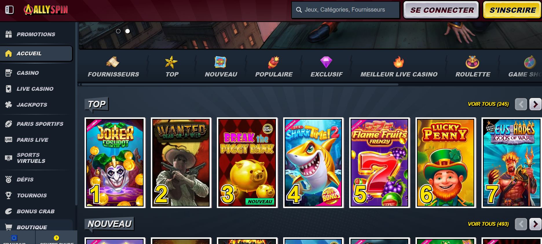 Allyspin Casino Avis 2026 : Bonus jusqu’à 1 000 € + Crypto