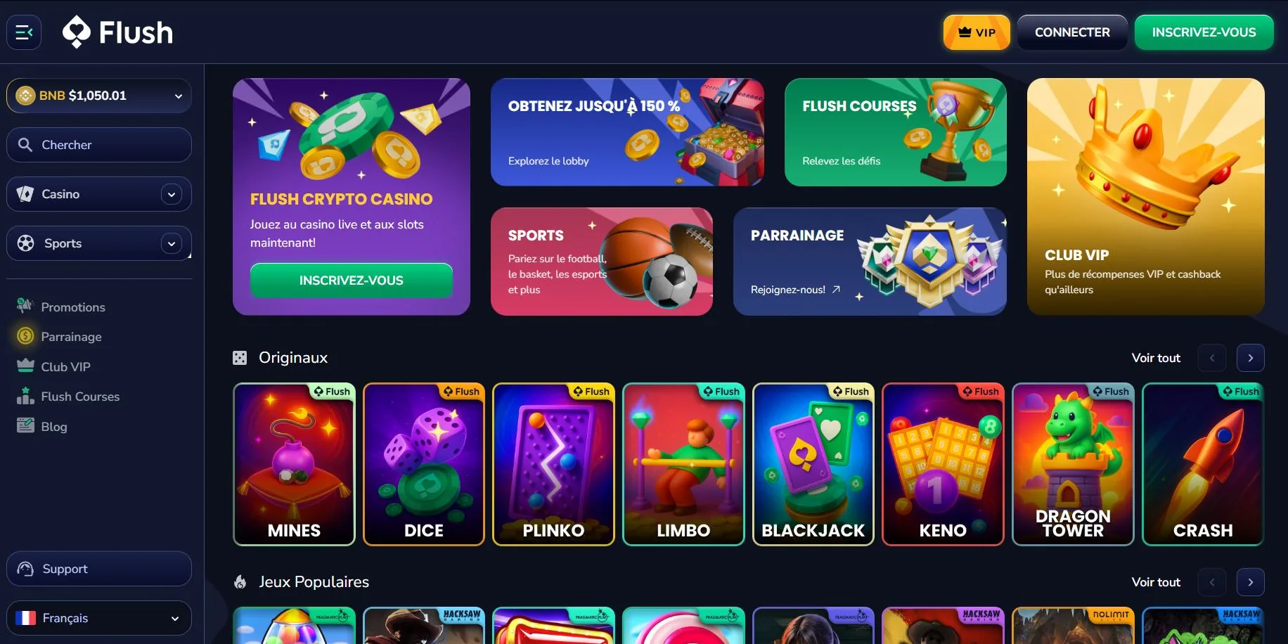Flush Casino Avis 2026 : Bonus jusqu’à 150 % au 1er dépôt