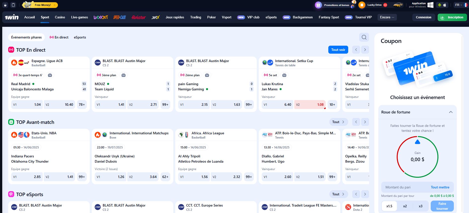 Avis 1Win Sports : Test Complet du Bookmaker + Bonus 500 %