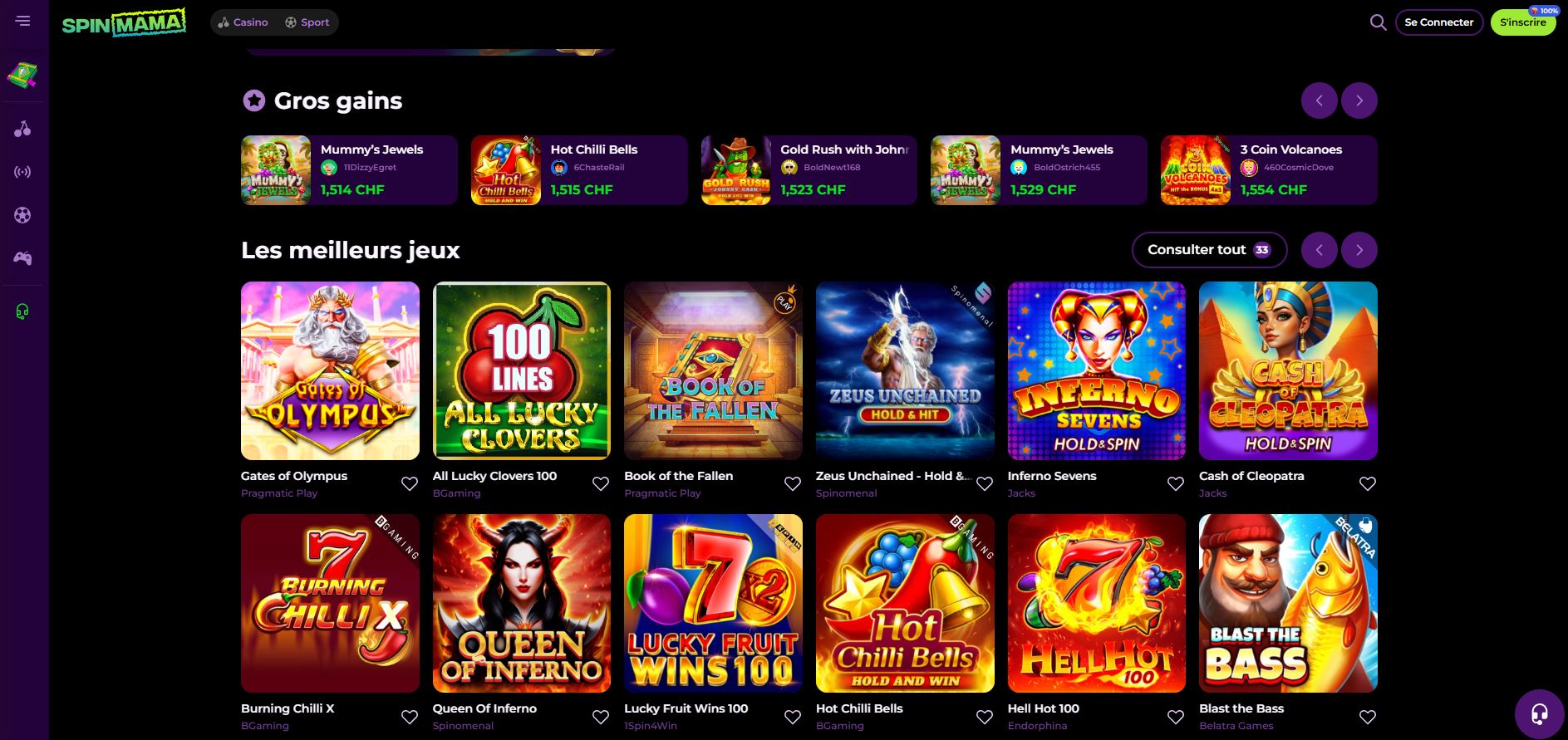 SpinMama Casino Avis 2026 :  Bonus jusqu’à 450 € + 250 FS
