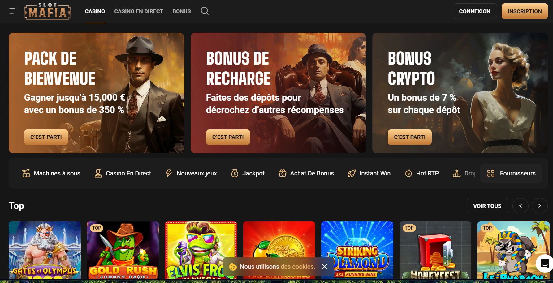 Slot Mafia Casino Avis 2026 : Bonus jusqu&rsquo;à 15 000 € + 350FS