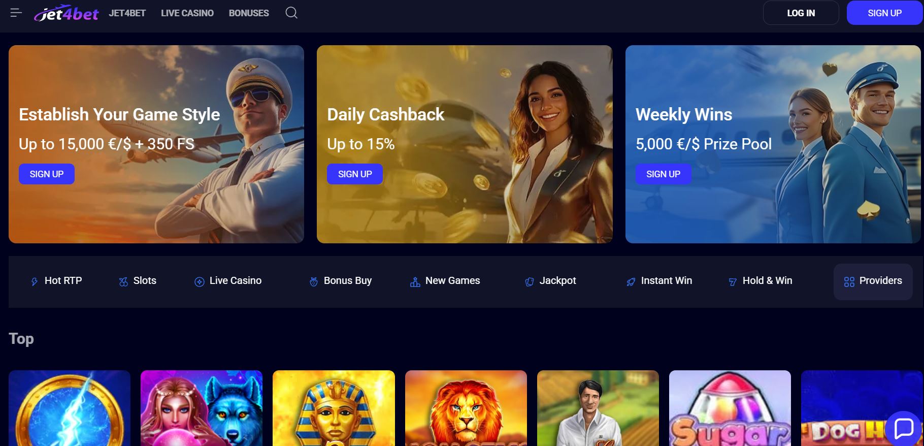 Jet4Bet Casino Avis 2026 : Bonus jusqu’à 15 000 € + 350 FS