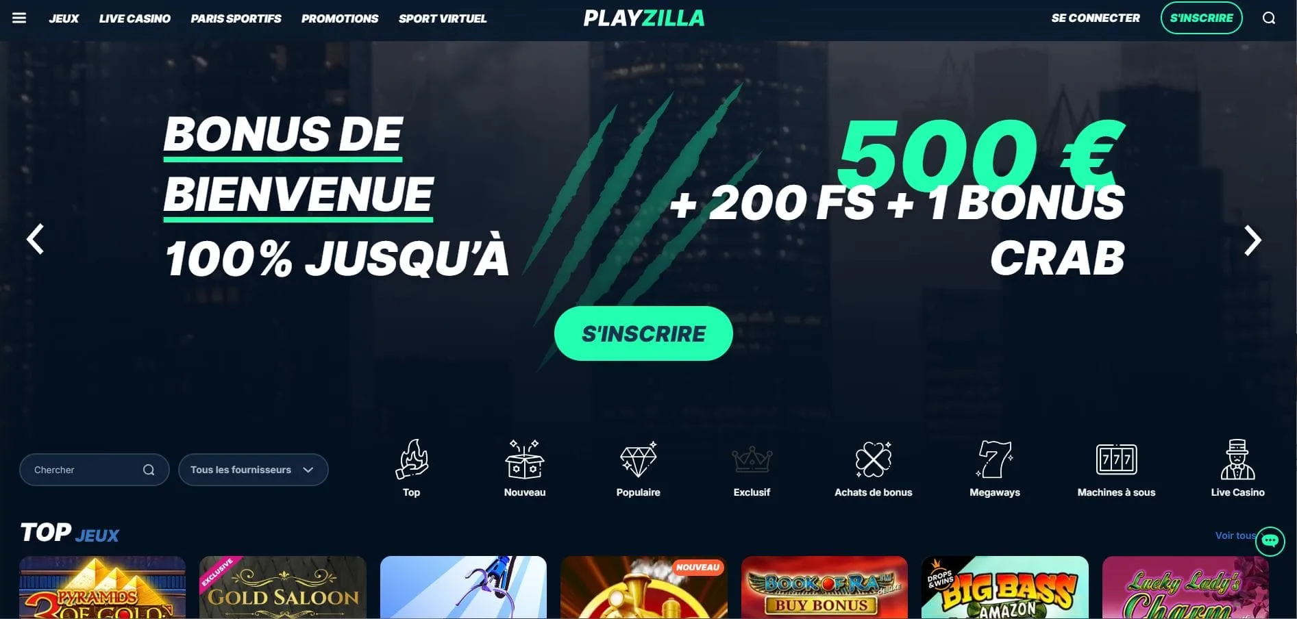 Playzilla Casino Avis : Crypto, Bonus 500€ + 200FS | 2026