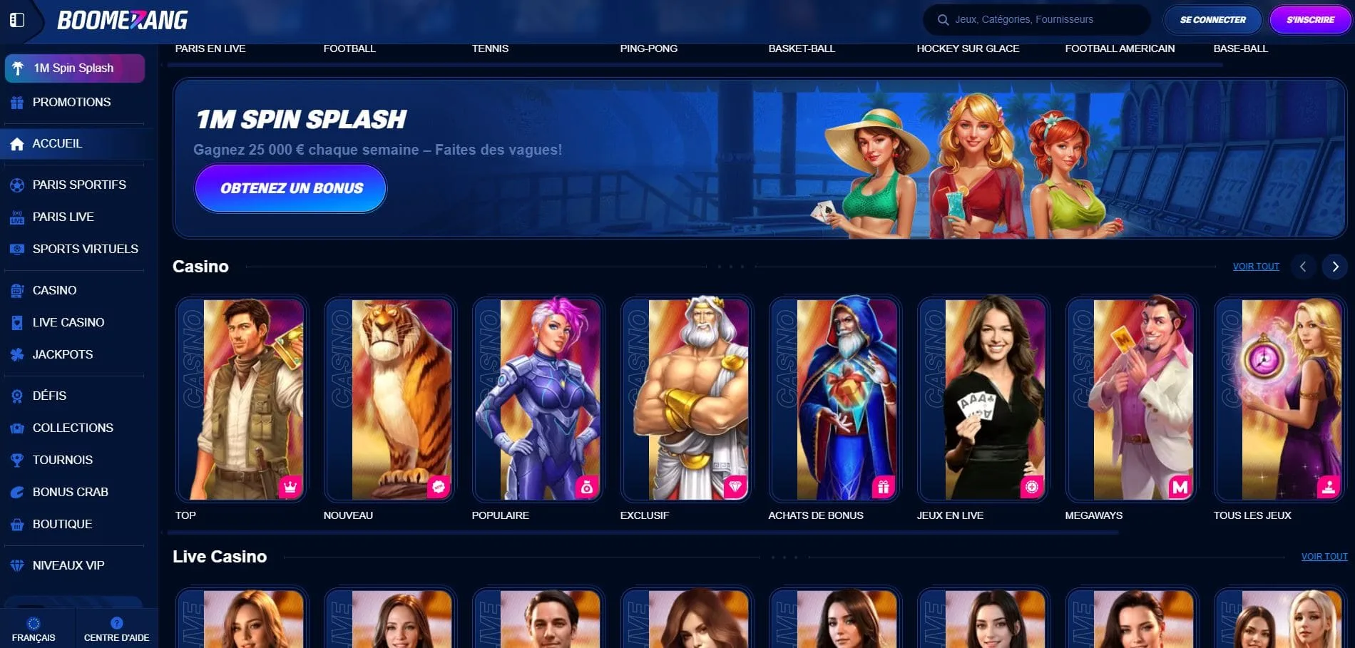 Boomerang Bet Casino Avis 2026 – Bonus jusqu’à 500€ + 200 FS