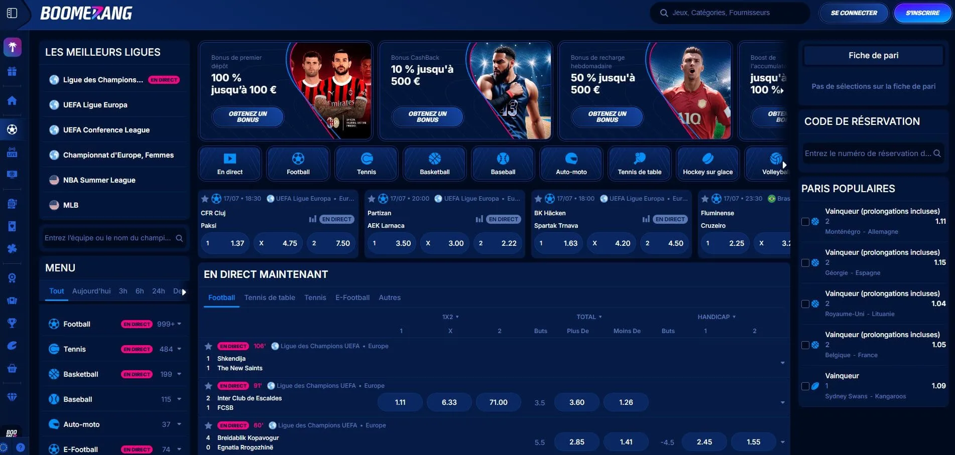 Boomerang Bet Bookmaker Avis 2026 – Bonus jusqu’à 100 €