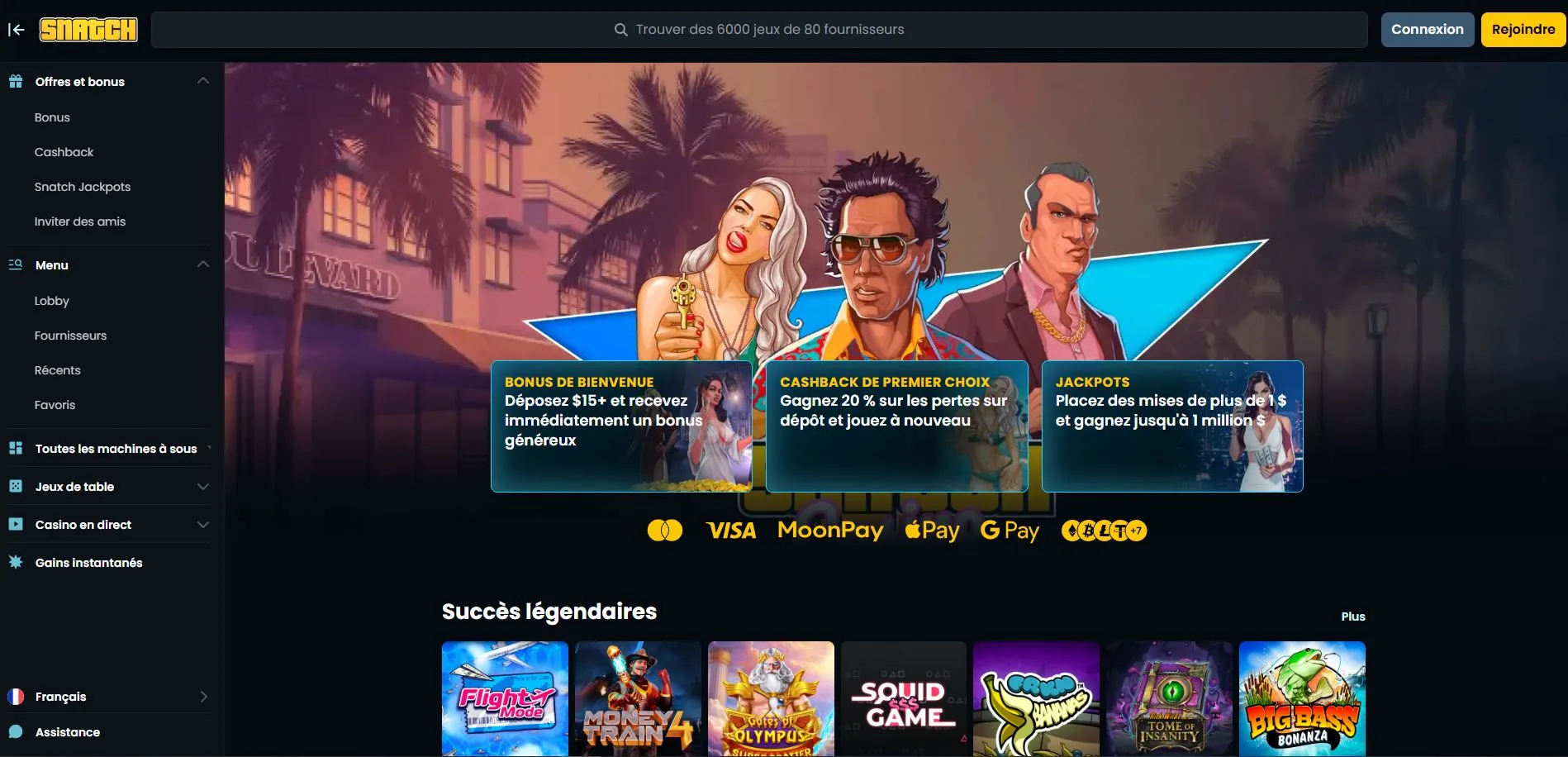 Snatch Casino Avis 2026 : Bonus jusqu’à 4 000 € + 325 FS