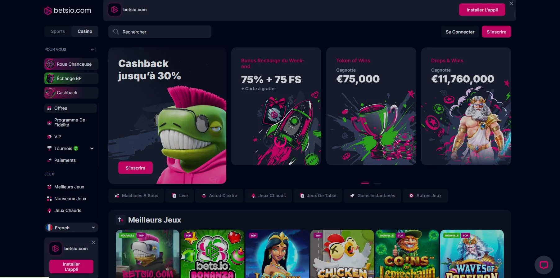 Avis Betsio Casino 2026 : Bonus jusqu’à 11 500 € + 225 FS
