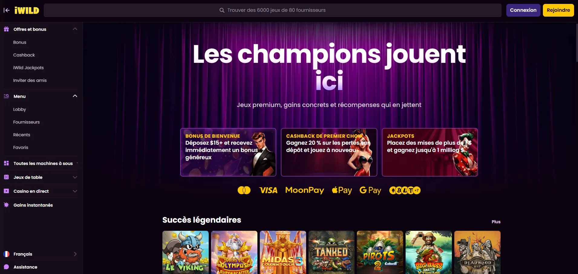 iWild Casino Avis 2026 : Bonus jusqu&rsquo;à 4 000 € + 400 FS
