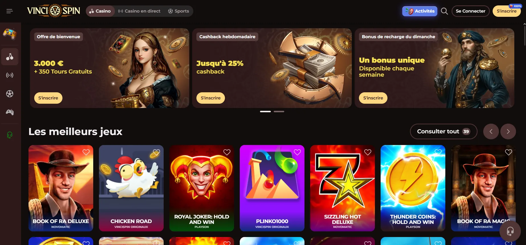 VinciSpin Casino 2026 : mon avis sur ce casino crypto