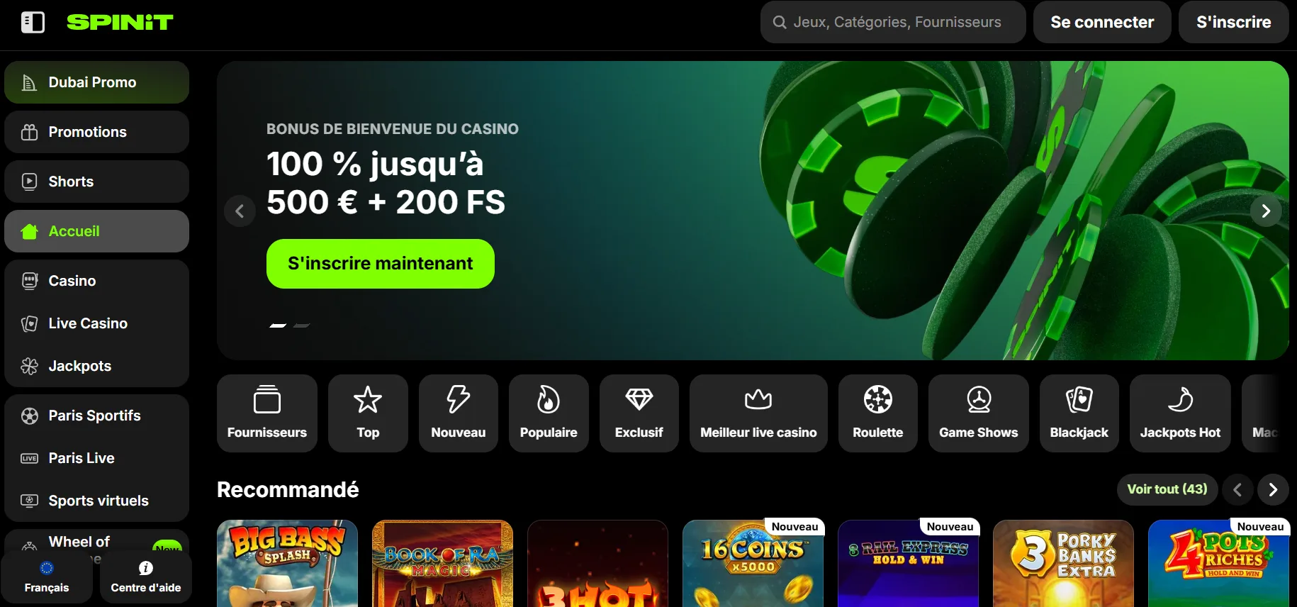 Spinit Casino Avis 2026 | Test &amp; Bonus jusqu’à 500€ + 200 FS