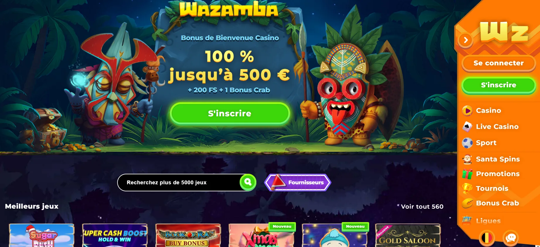 Wazamba Casino Avis 2026 : bonus jusqu’à 500 € + 200FS + 1bc