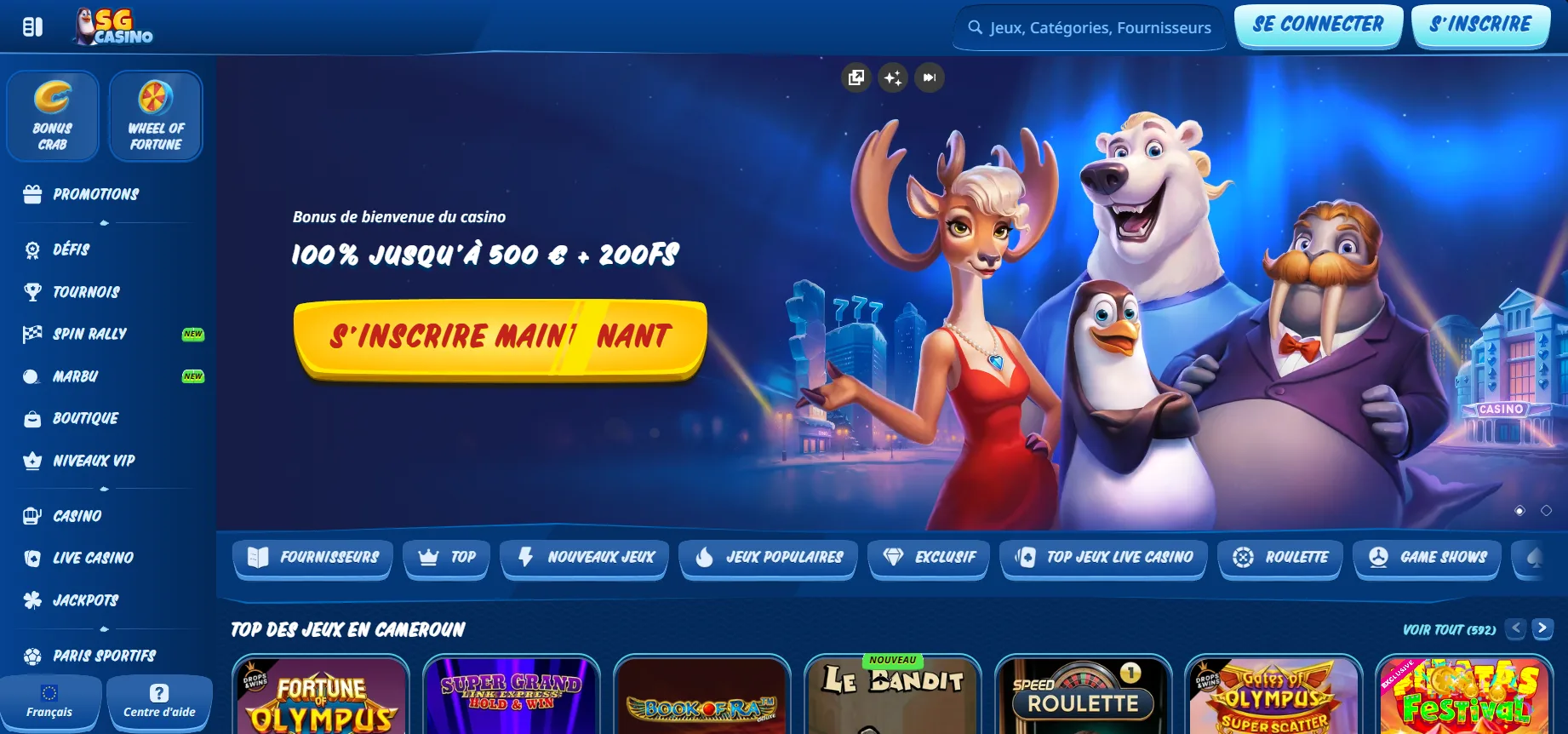 SGCasino Avis 2026 🎰 | Test complet du site crypto &amp; bonus