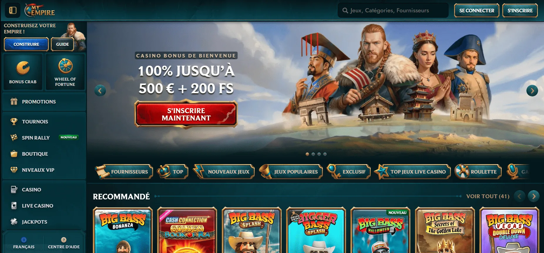 Avis MyEmpire Casino 2026 : Test &amp; bonus jusqu’à 500 €