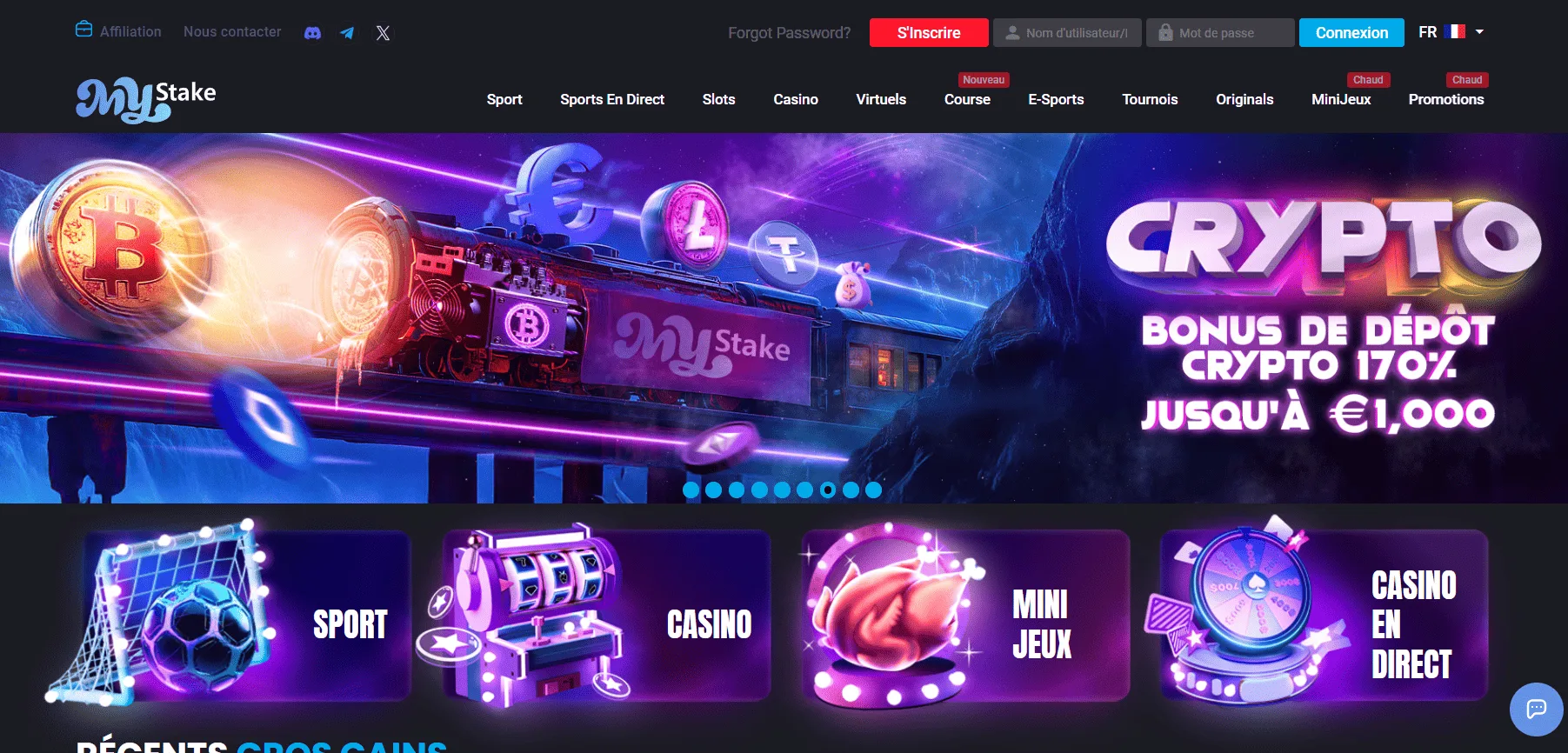 Avis MyStake Casino 2026 : bonus de 300 % jusqu’à 1 500 €/$